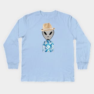 An Alien in Hawaii Kids Long Sleeve T-Shirt